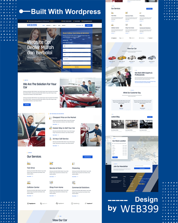 Sample car dealer website design in malaysia