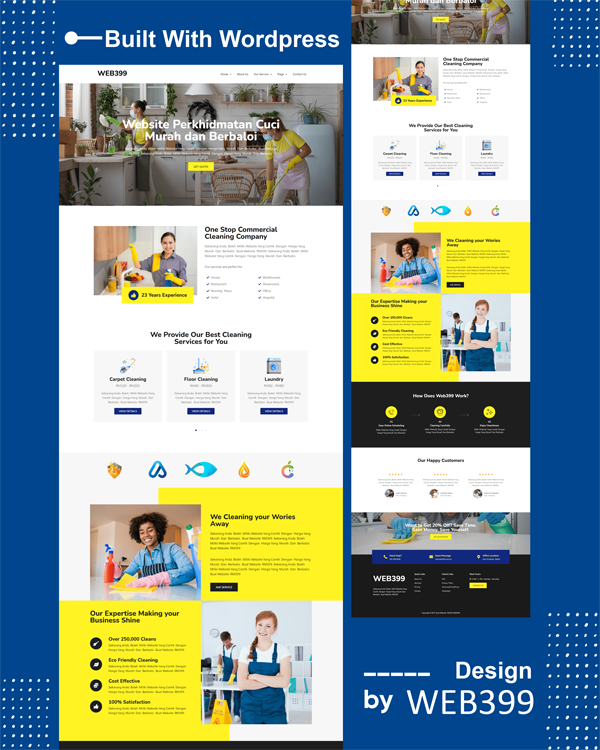 Sample cleaning service website design in malaysia