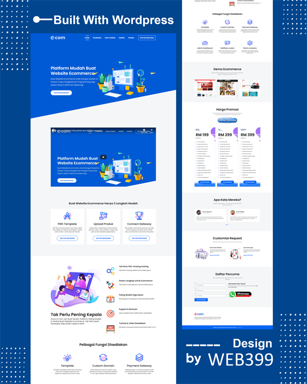 Sample modern e-commerce website design