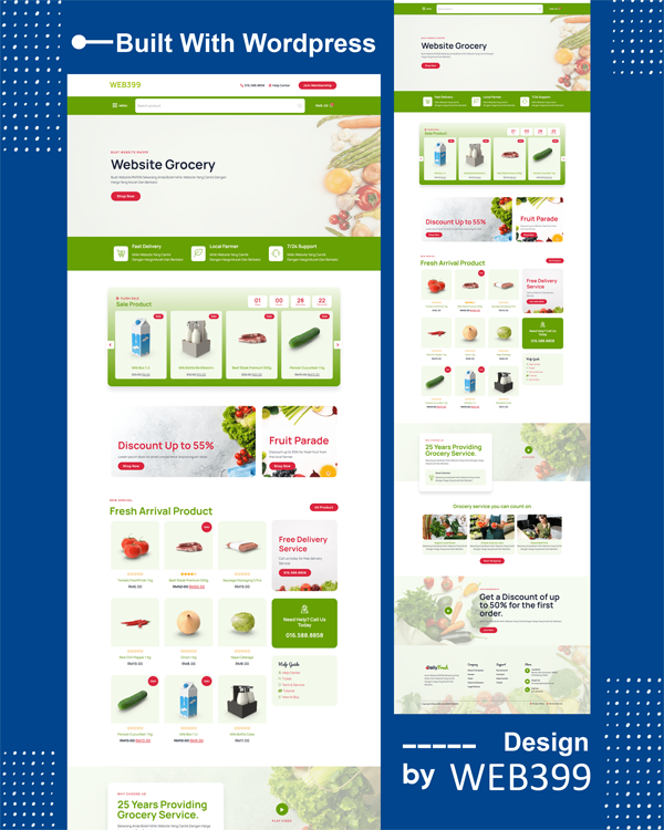 Sample grocery store website design