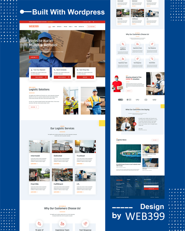 Sample logistics and courier website design in malaysia