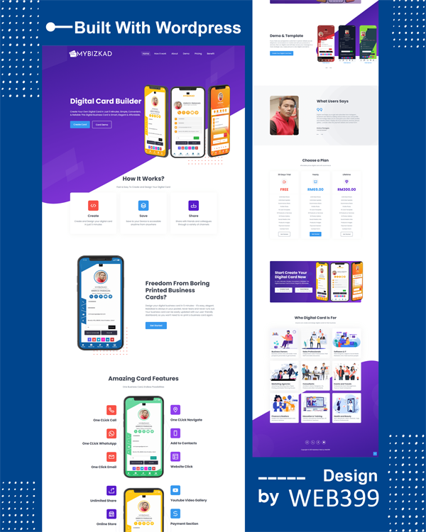 Sample business profile website (myBizKad) in malaysia